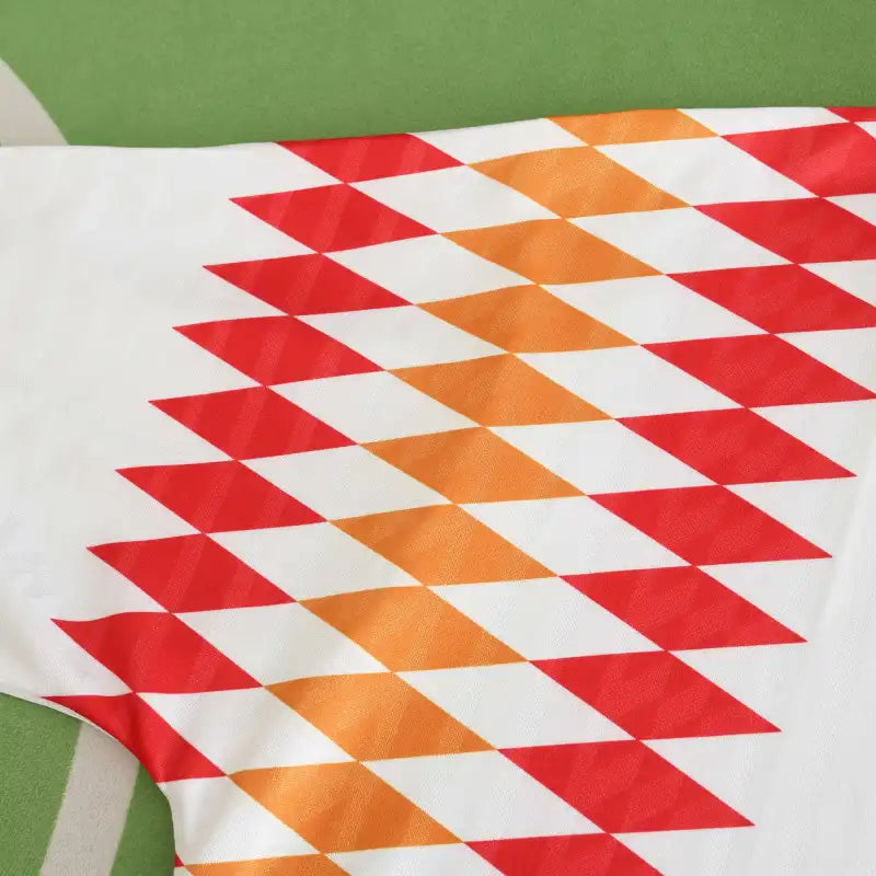 Spain National Team 1994 Away Retro Fan Jersey – White Diamond Pattern | World Cup Classic Kit