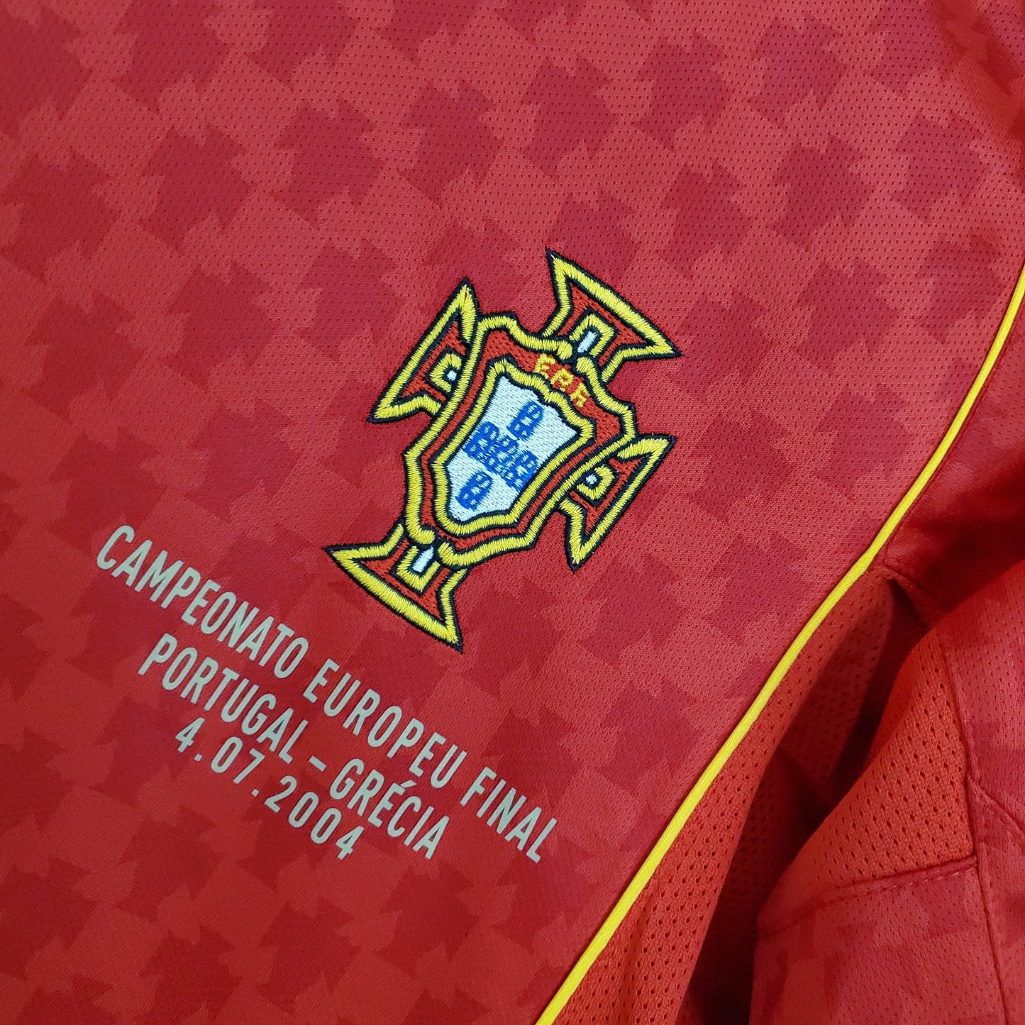 Portugal 2004 UEFA Euro Final Home Retro Soccer Jersey – Nike FPF Figo Ronaldo Deco Rui Costa Kit