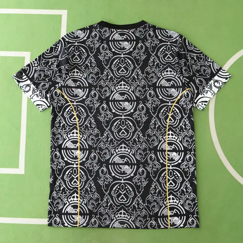 Real Madrid 2024/25 Royal Crest Monogram Concept Jersey – Black White Gold Adidas Fan Version