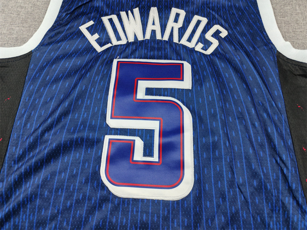 Anthony Edwards #5 Team USA 2024 Paris Olympics Navy Home Swingman Jersey – Nike Sparks of Destiny