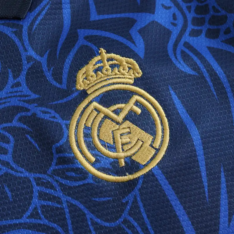 Real Madrid 2024/25 Year of the Dragon Special Edition Jersey – Royal Blue Gold Adidas Fan Version