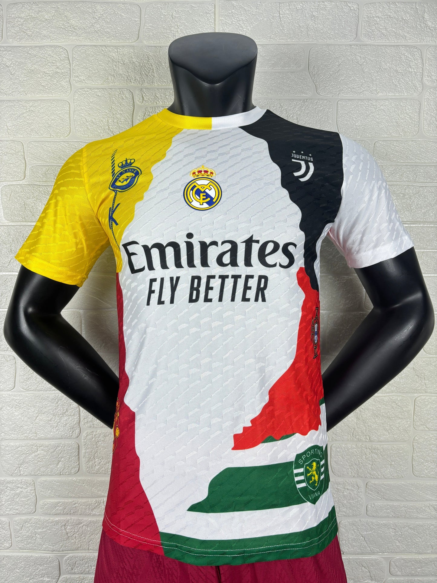 Cristiano Ronaldo CR7 Career Tribute Mashup Special Edition Player Version Jersey - Real Madrid x Juventus x Sporting CP x Portugal - Emirates Fly Better