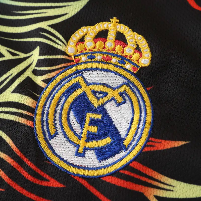 Real Madrid 2024/25 Black Rainbow Dragon Concept Jersey – Black Multicolour Adidas Fan Version