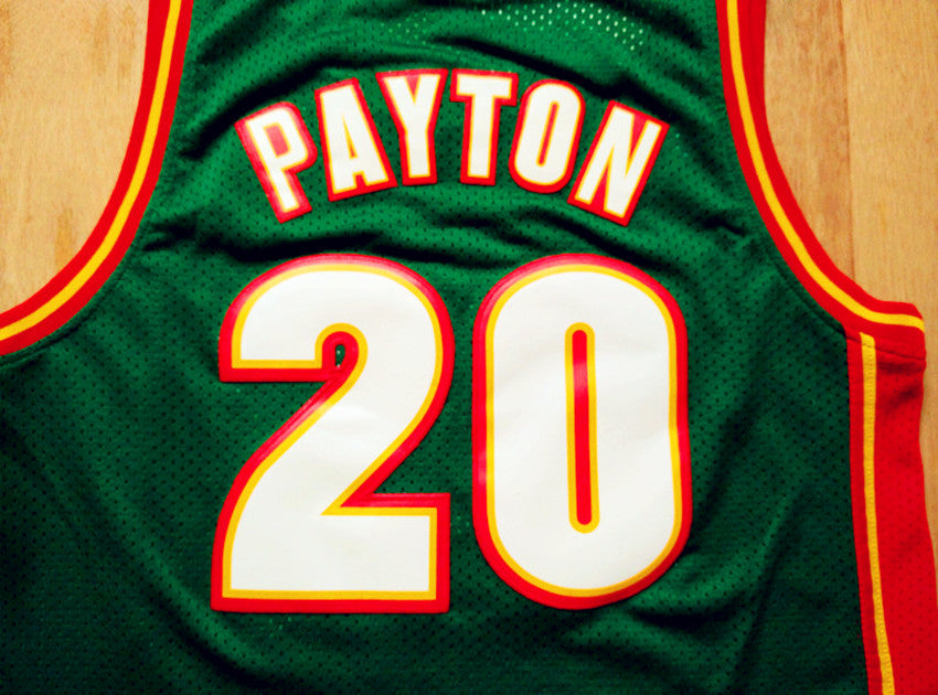 Gary Payton #20 Seattle SuperSonics Green 1995-96 Hardwood Classics Swingman Jersey – Mitchell & Ness Red Side Panel