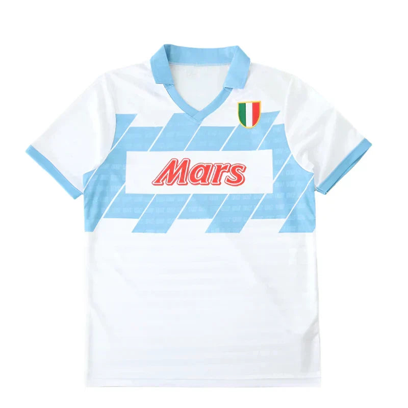 S.S.C. Napoli 1991/93 Away Retro Jersey – White Fan Version | Classic Mars Kit