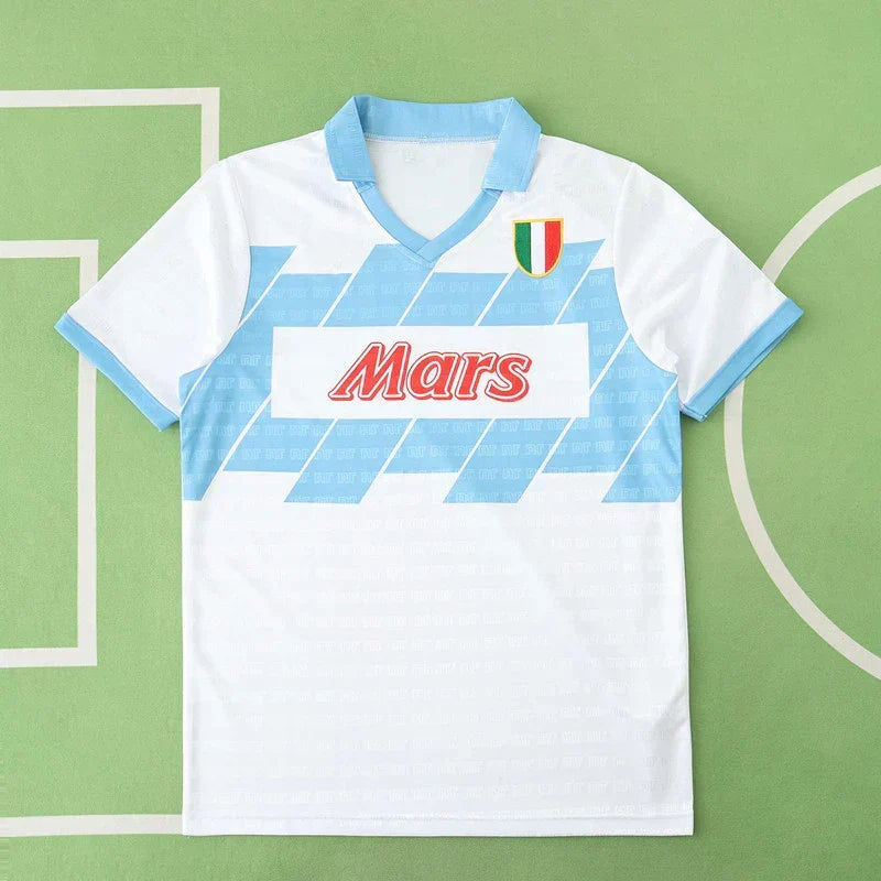 S.S.C. Napoli 1991/93 Away Retro Jersey – White Fan Version | Classic Mars Kit