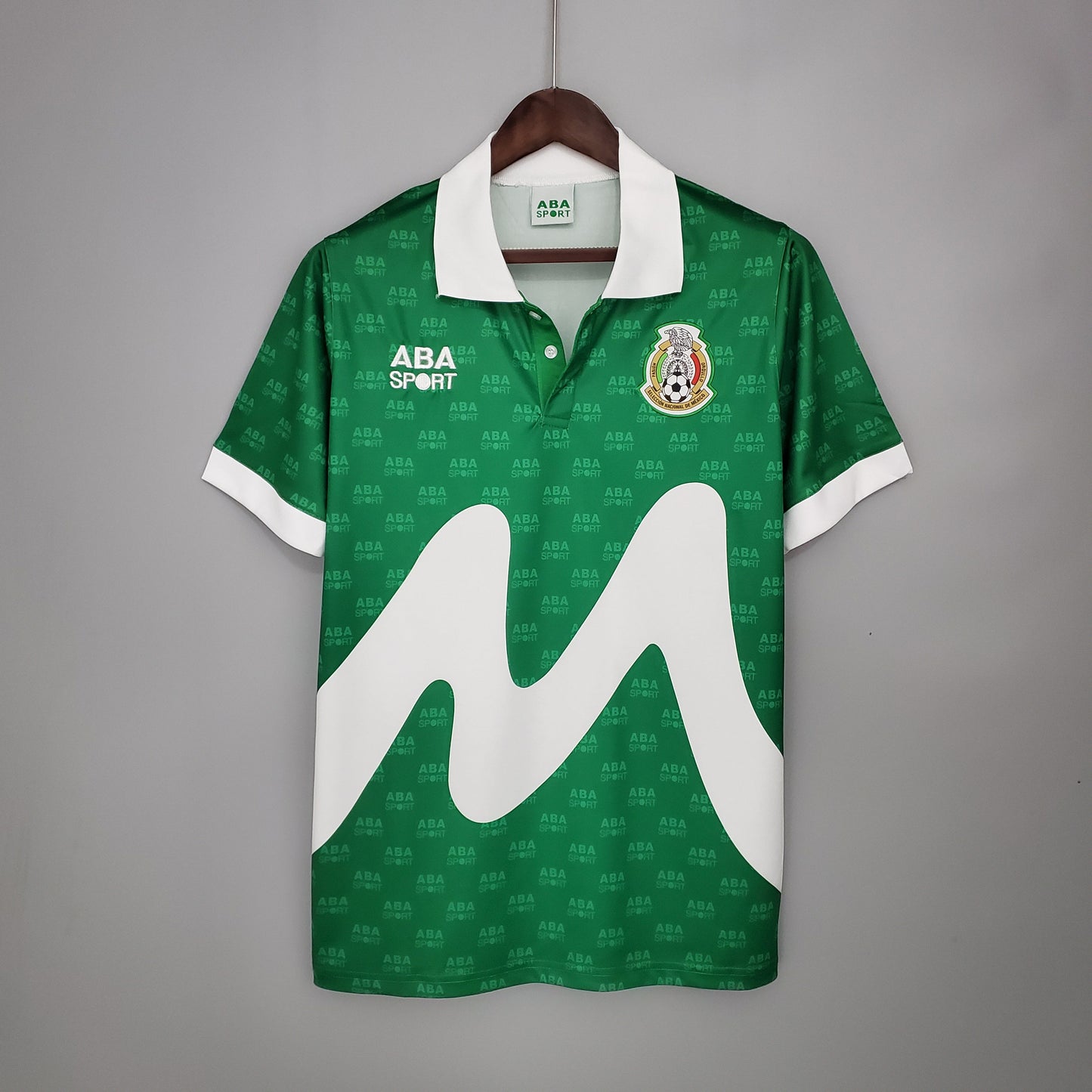 Mexico 1995 Home Jersey – Green ABA Sport White Wave Pattern Retro CONCACAF Gold Cup Football Shirt | El Tri Classic 90s National Team Kit