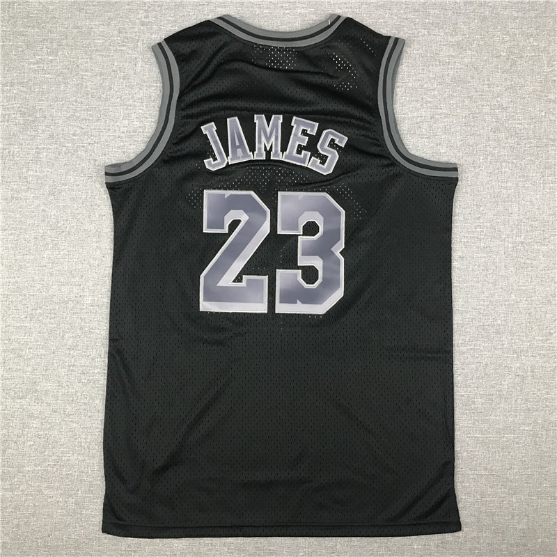 LeBron James #23 Los Angeles Lakers Black Monochrome Mitchell & Ness Hardwood Classics Swingman Jersey