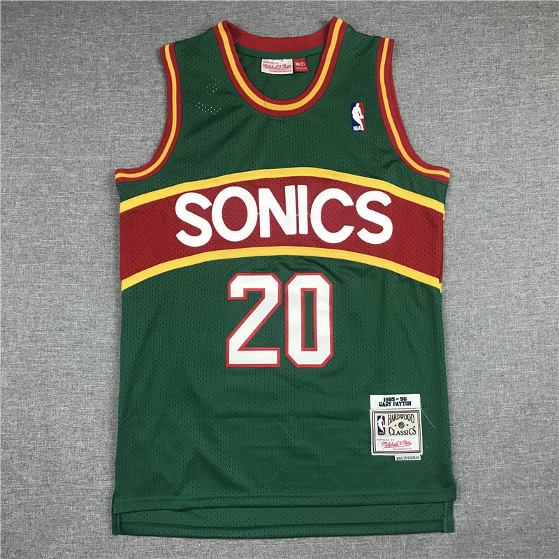 Gary Payton #20 Seattle SuperSonics Green Throwback Swingman Jersey – Mitchell & Ness 1995-96 Hardwood Classics