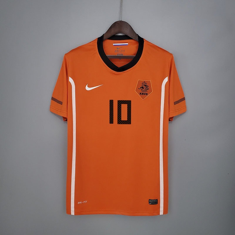Netherlands 2010 Home Retro Soccer Jersey – Nike Oranje World Cup Final Kit