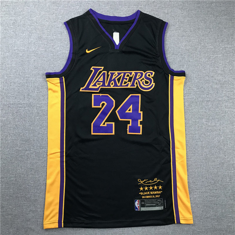 Kobe Bryant #24 Los Angeles Lakers Black Mamba Retirement Edition Swingman Jersey – Nike 5-Star