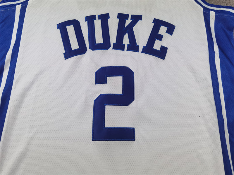 Cooper Flagg #2 Duke Blue Devils White Game Replica Basketball Jersey – NCAA ACC Away