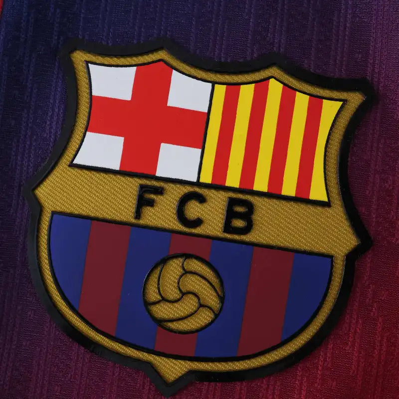 FC Barcelona Home Player Version Jersey 2025/26 — Blue Red Stripe with Ambilight TV & Custom Name