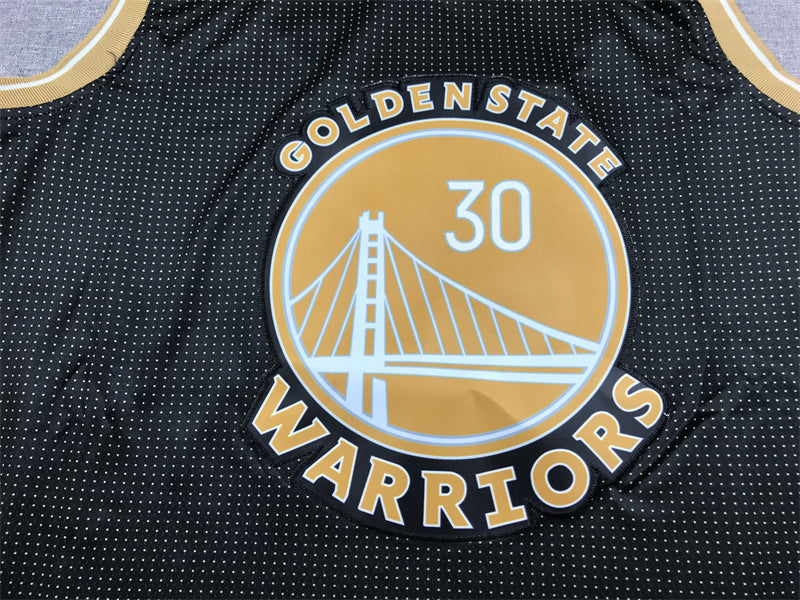 Stephen Curry #30 Golden State Warriors Nike Black Gold Dot Select Series Swingman Jersey