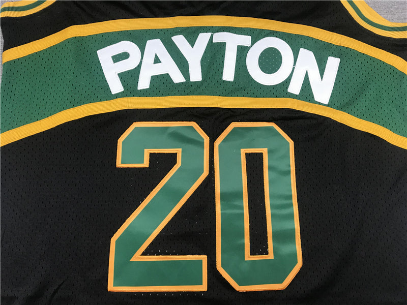 Gary Payton #20 Seattle SuperSonics Black Throwback Swingman Jersey – Mitchell & Ness 1995-96 Hardwood Classics
