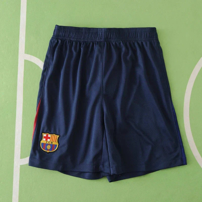 FC Barcelona Home Shorts 2024/25 — Navy Blue FCB Badge Men's Football Match Shorts