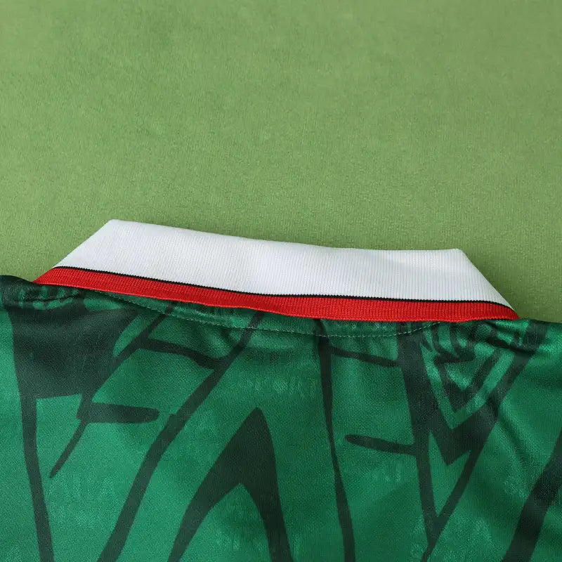 Mexico Home Retro Fan Version Jersey 1998 – Green ABA Sport Aztec Sun Stone France World Cup Football Shirt