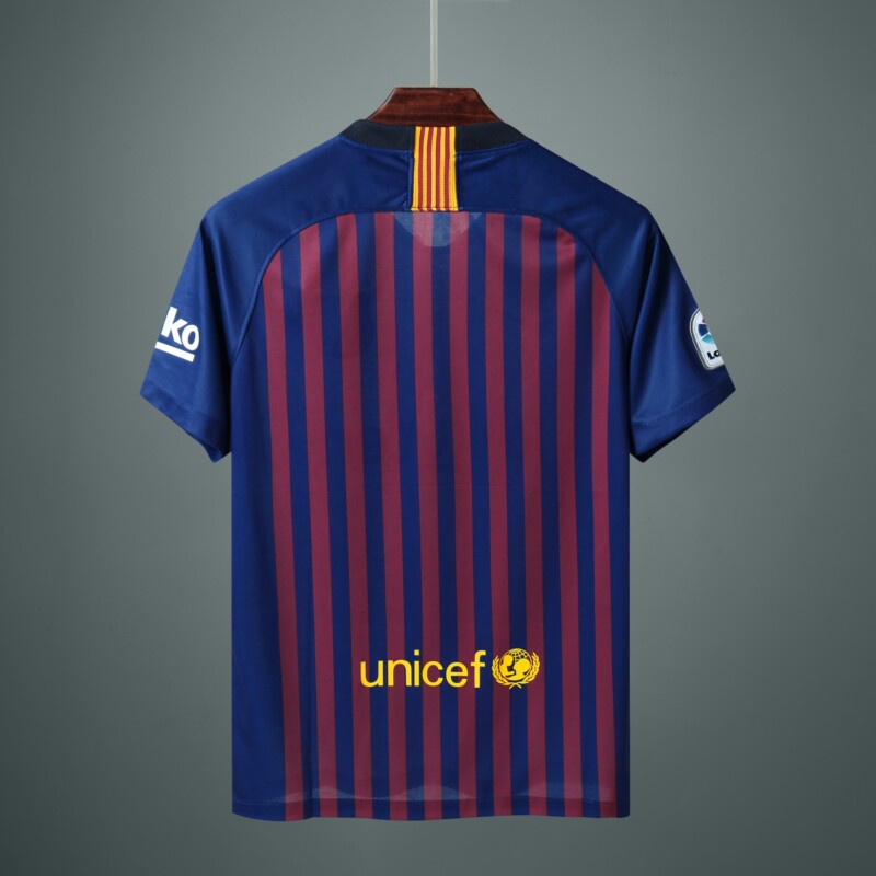 Barcelona 2018-19 Home Jersey – Blue Red Stripe Nike Rakuten Fan Version La Liga Football Shirt