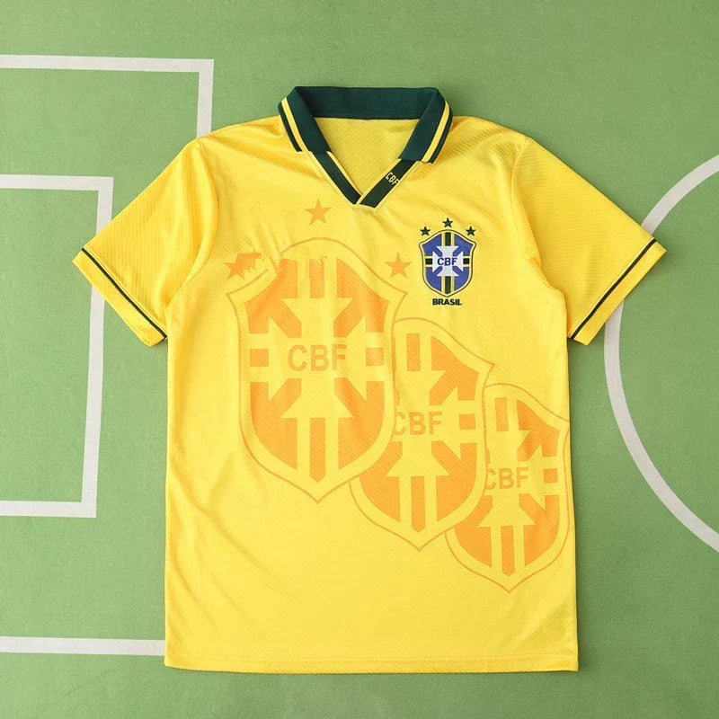 Brazil Home Retro 1993/94 – Classic Yellow & Green Men's Football Jersey | Fan Version