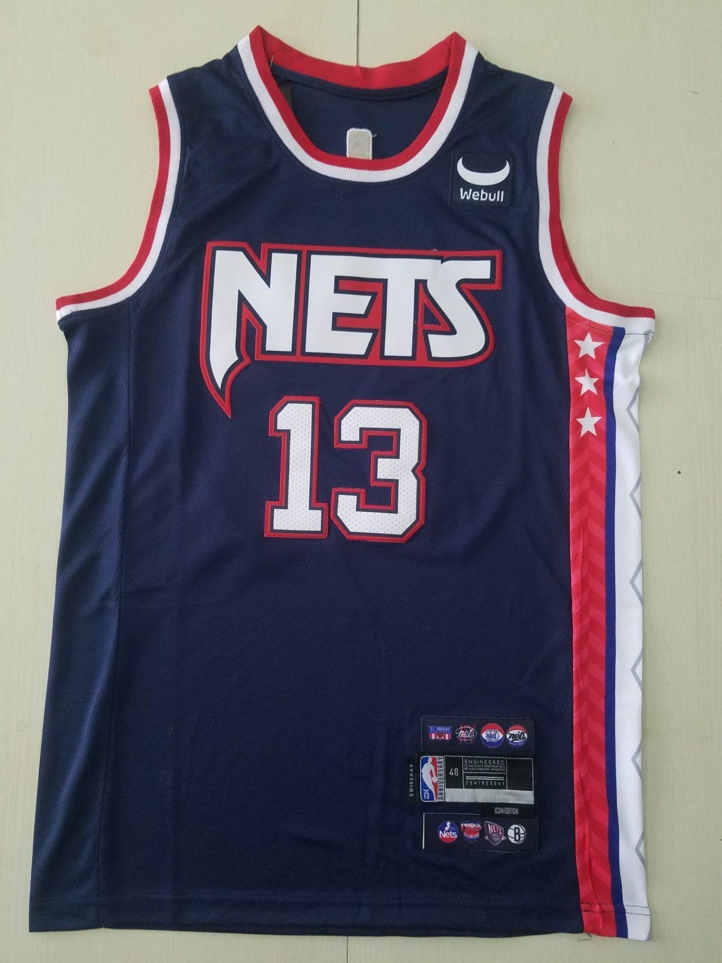 Men's Brooklyn Nets James Harden Navy 2021/22 Swingman Jerseys - City Edition