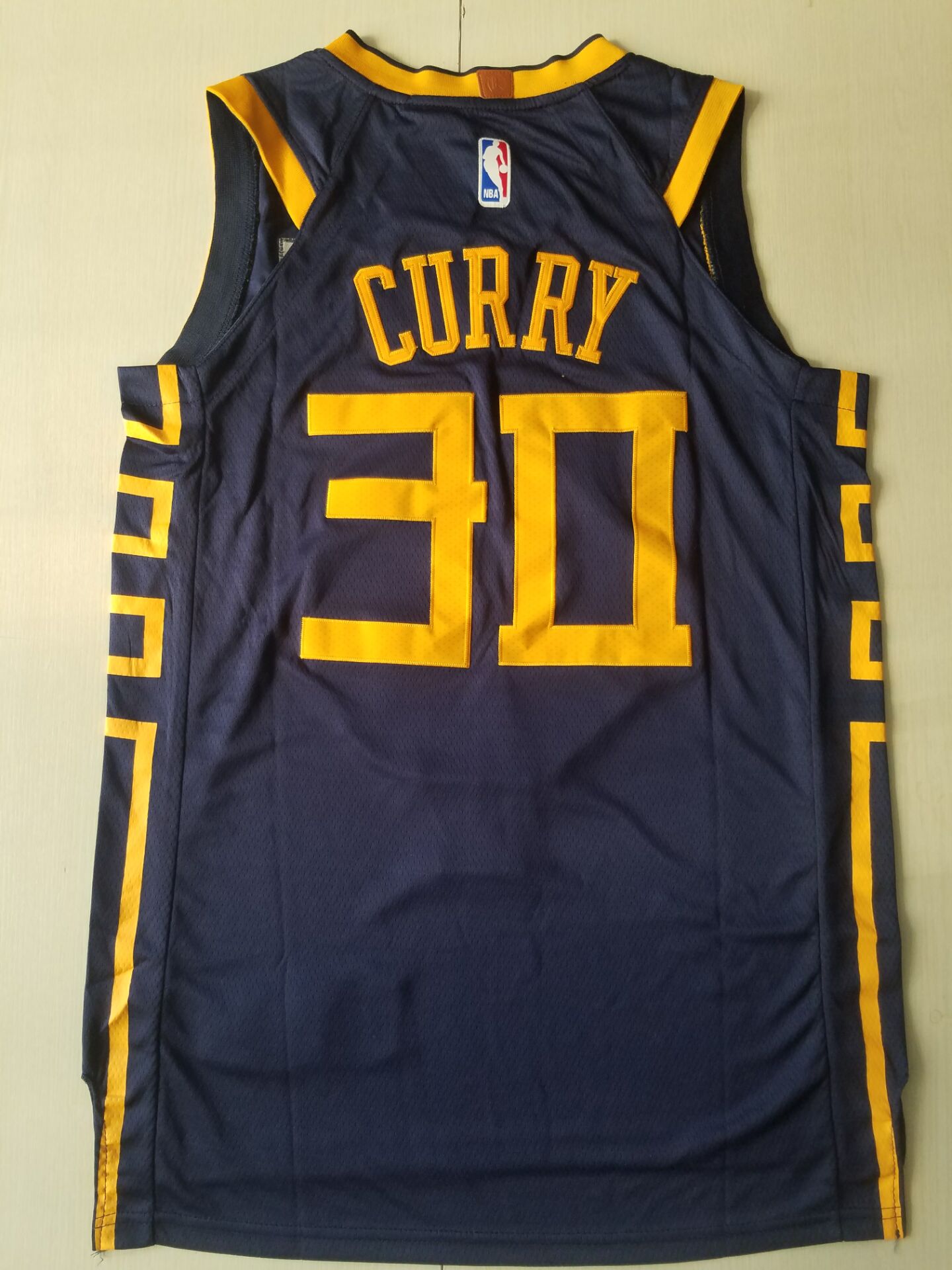 Stephen Curry #30 Golden State Warriors Navy "The Bay" Chinese New Year Octagon Badge "勇士" Chinese Characters City Edition Swingman Jersey