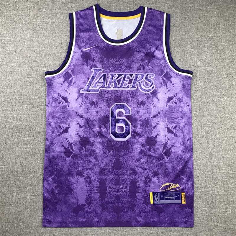 LeBron James #6 Los Angeles Lakers Purple Camo 2022-23 Select Series Swingman Jersey – Nike