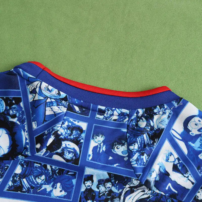 Japan National Team Anime Special Edition Fan Jersey 2024/25 – Blue Manga Print