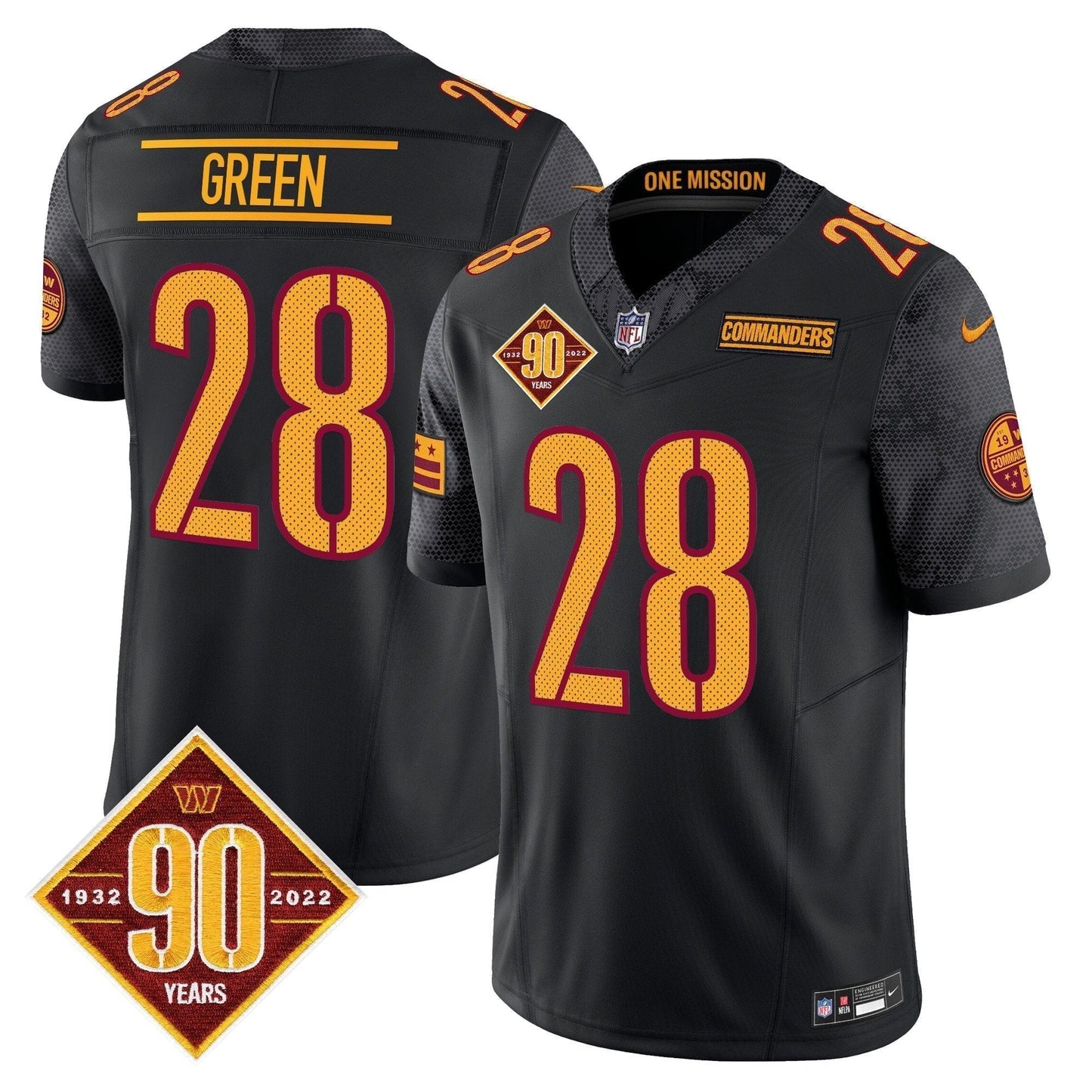 Men���s Washington Commanders 90th Anniversary Vapor Limited Jersey V4 ��� All Stitched