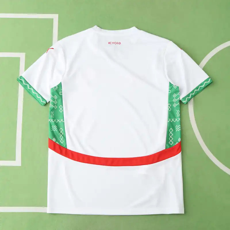 Morocco National Team 2024/25 Away Jersey – White Amazigh Embroidery Fan Version