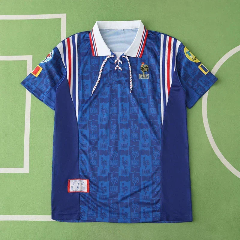 France National Team 1996 Home Retro Fan Jersey – Classic Vintage Football Shirt