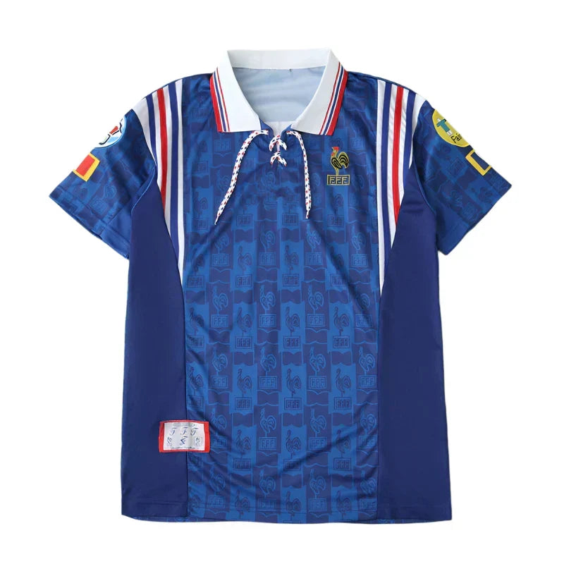 France National Team 1996 Home Retro Fan Jersey – Classic Vintage Football Shirt