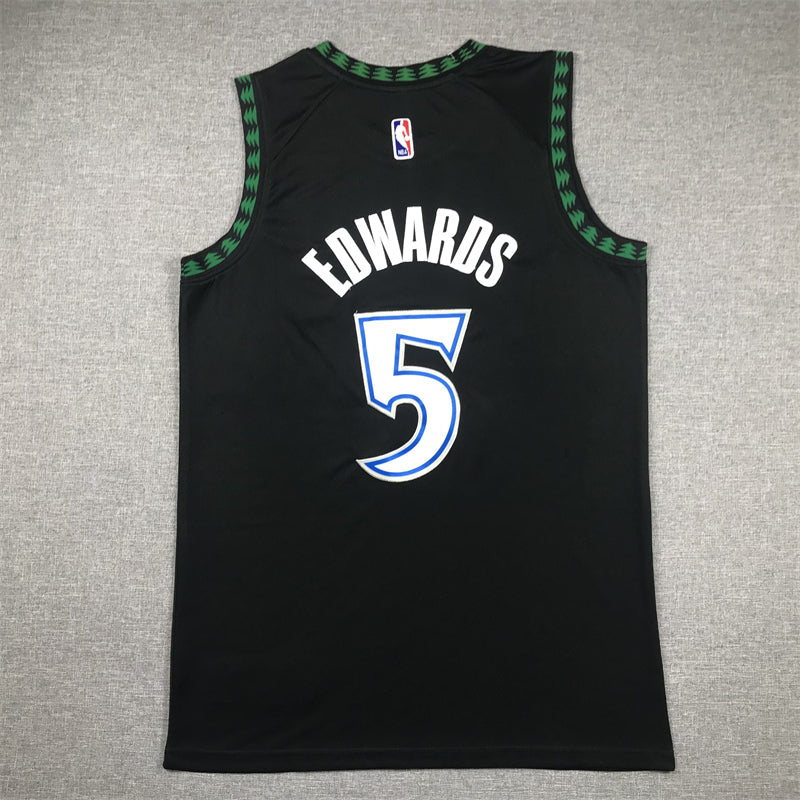 Anthony Edwards #5 Minnesota Timberwolves Black 2022-23 City Edition Swingman Jersey – Nike Gothic TIMBERWOLVES