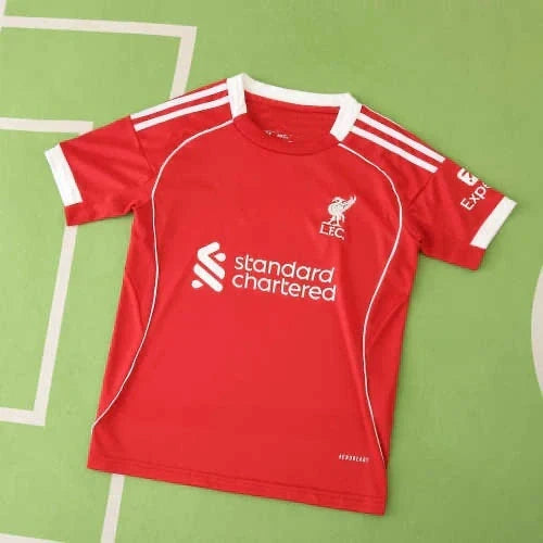 Liverpool F.C. Home Kids Kit 2025/26 | Children's Football Jersey with Name & Number