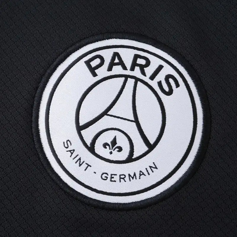 PSG 2024/25 Fourth Jersey – All Black Wing Outline Kvaratskhelia Dembélé Fan Version