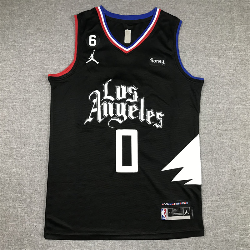 Men's LA Clippers Russell Westbrook Jordan Brand Black 2022/23 Statement Edition Swingman Jerseys
