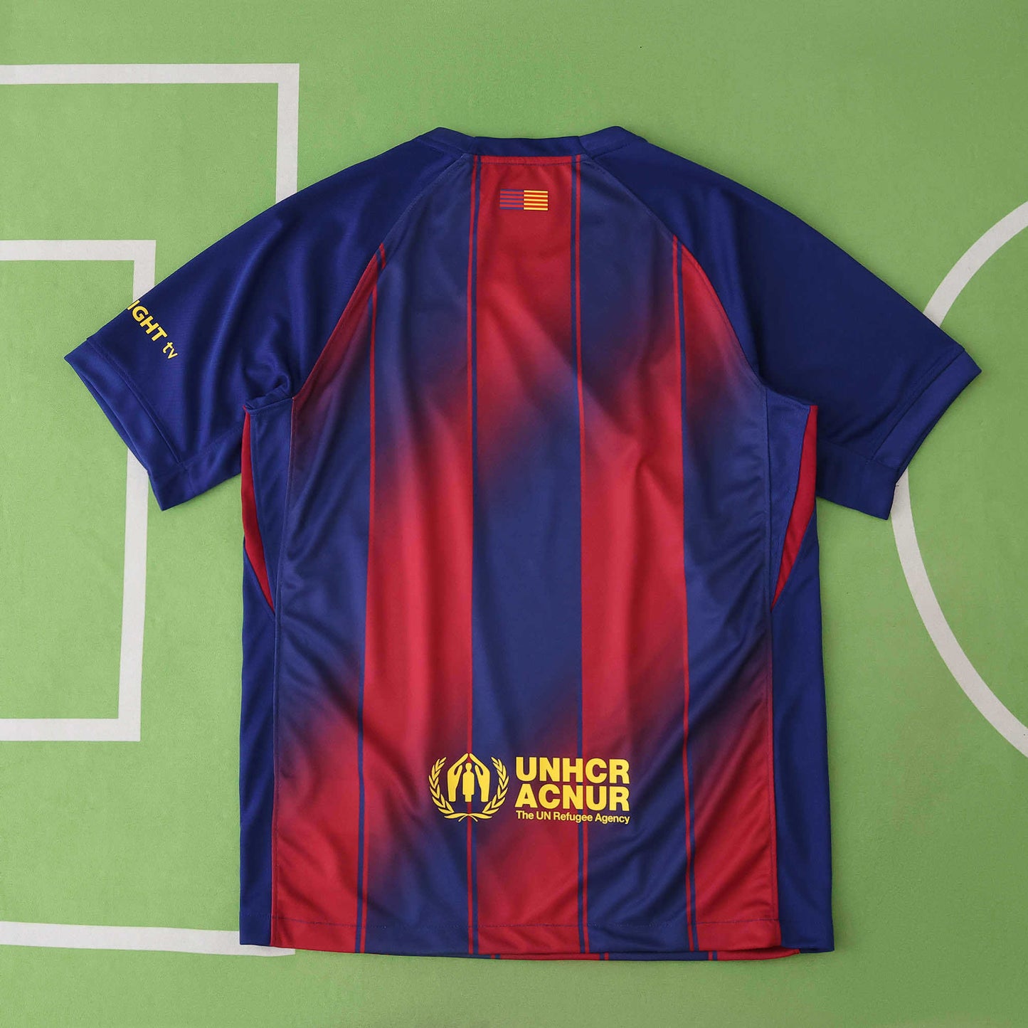 FC Barcelona Home Player Version Jersey 2025/26 — Blue Red Stripe with Ambilight TV & Custom Name