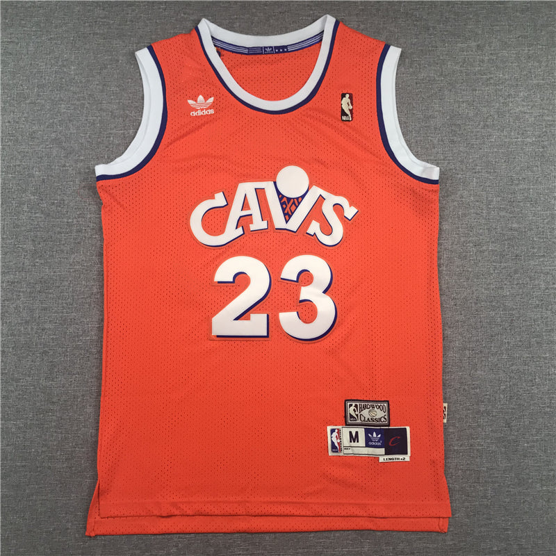 LeBron James #23 Cleveland Cavaliers Orange CAVS Adidas Hardwood Classics Swingman Jersey
