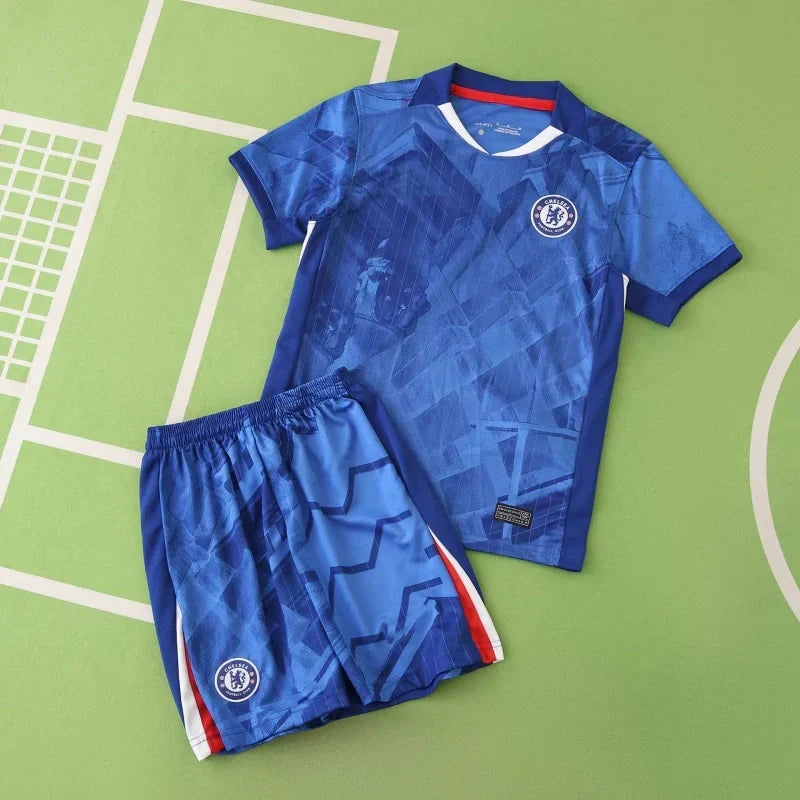 Chelsea FC 2025/26 Home Kids Jersey Kit – Official Replica