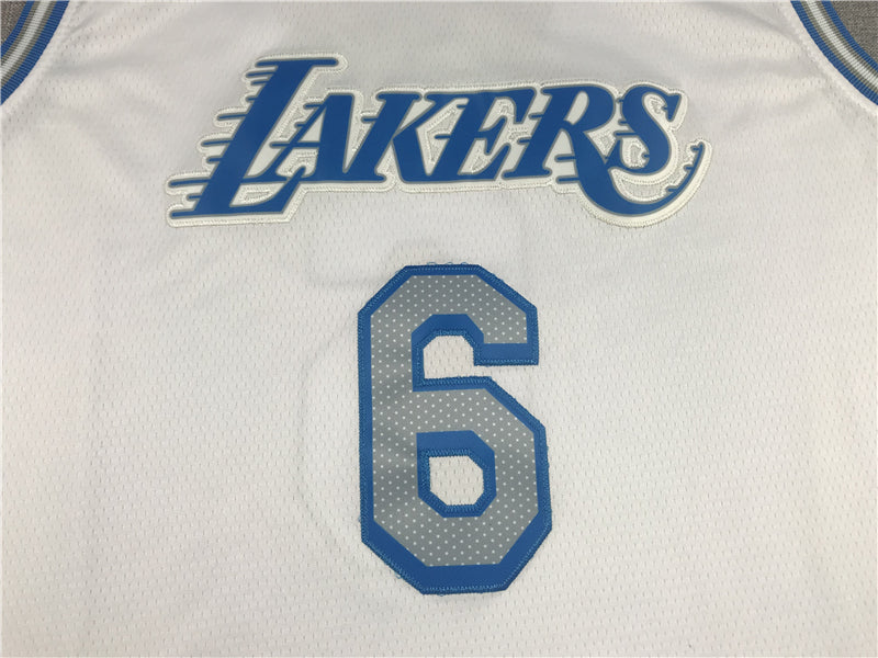 LeBron James #6 Los Angeles Lakers White 2020-21 City Edition Swingman Jersey