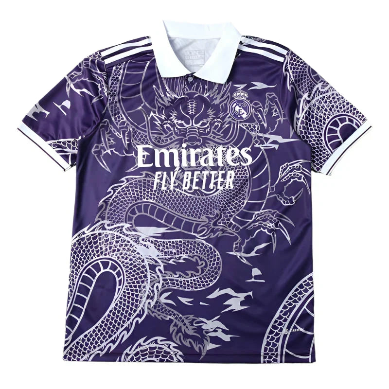 Real Madrid 2023/24 Purple Dragon Memorial Jersey – Deep Purple Silver Adidas Fan Version