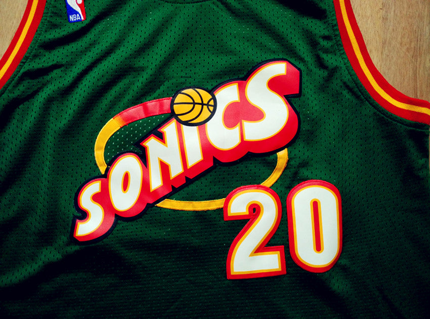 Gary Payton #20 Seattle SuperSonics Green 1995-96 Hardwood Classics Swingman Jersey – Mitchell & Ness Red Side Panel