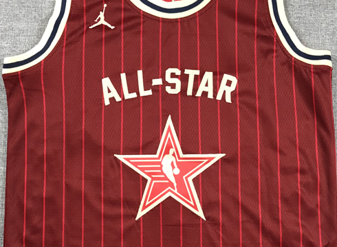LeBron James #23 2024 NBA All-Star Game Crimson Pinstripe Swingman Jersey – Jordan Brand 73rd Annual