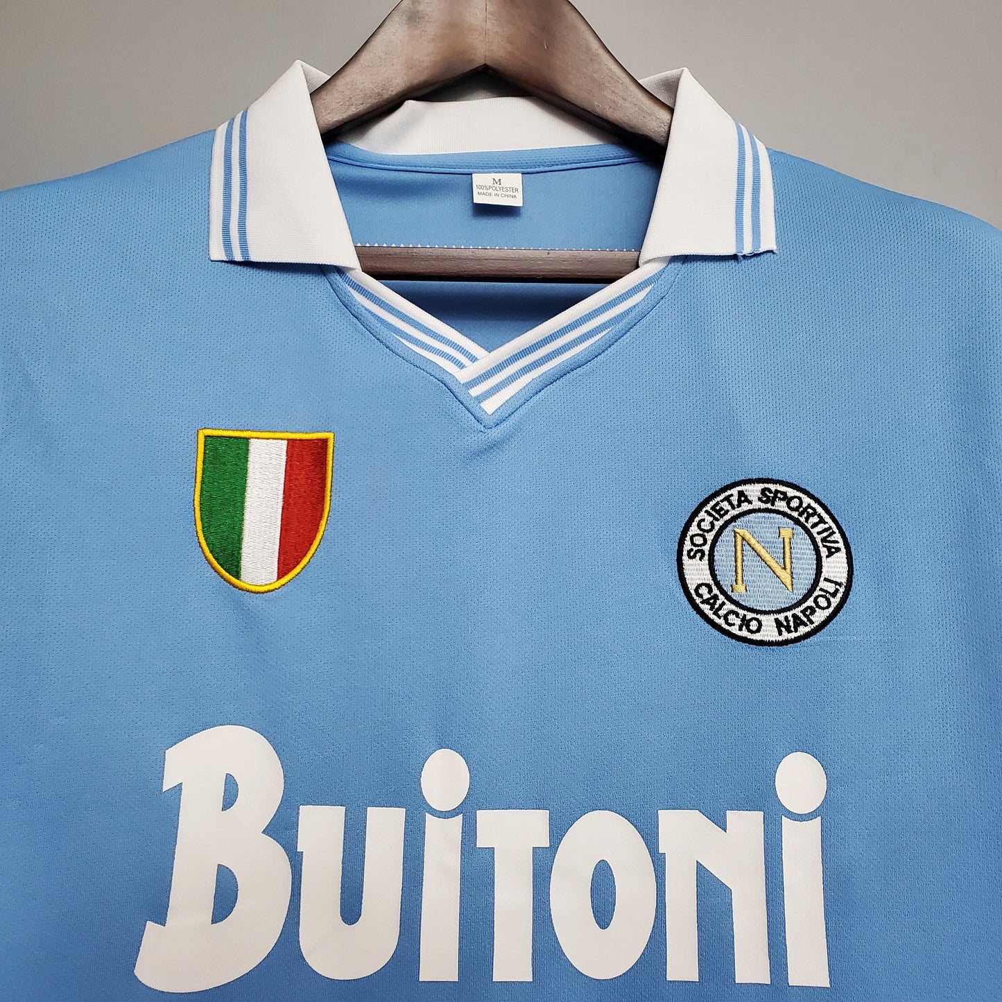 Napoli 1986-87 Home Retro Jersey – Sky Blue Buitoni Maradona First Scudetto Football Shirt