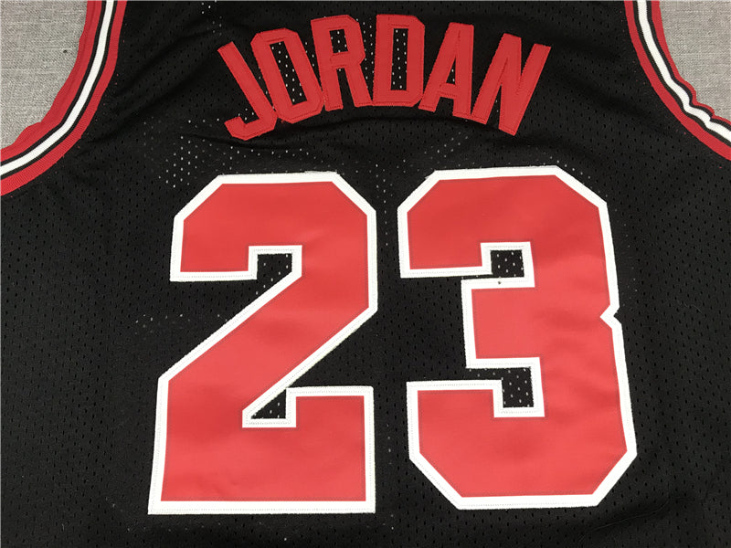 Michael Jordan #23 Chicago Bulls Mitchell & Ness Black 1997-98 "Chicago" Script Hardwood Classics Swingman Jersey
