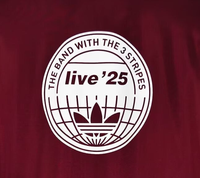 Oasis x Adidas Live '25 Track Jacket – Burgundy | Three-Stripe Zip-Up Top