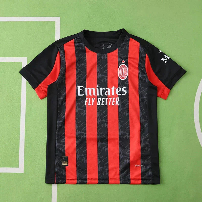 AC Milan 2025/26 Home Kids Kit | Children's Football Jersey