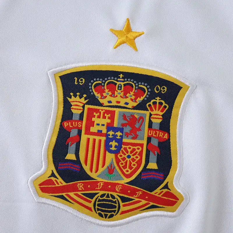Spain National Team 2010 World Cup Away Retro Fan Jersey – White | Adidas | FIFA World Champions Badge