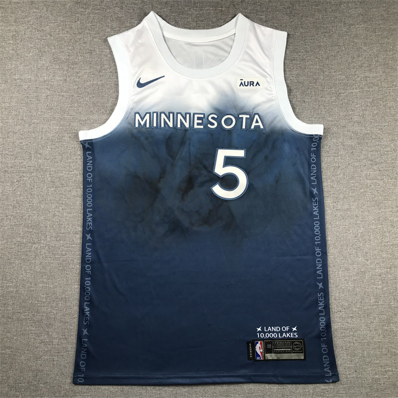 Anthony Edwards #5 Minnesota Timberwolves Blue 2023-24 City Edition Swingman Jersey – Nike Land of 10,000 Lakes