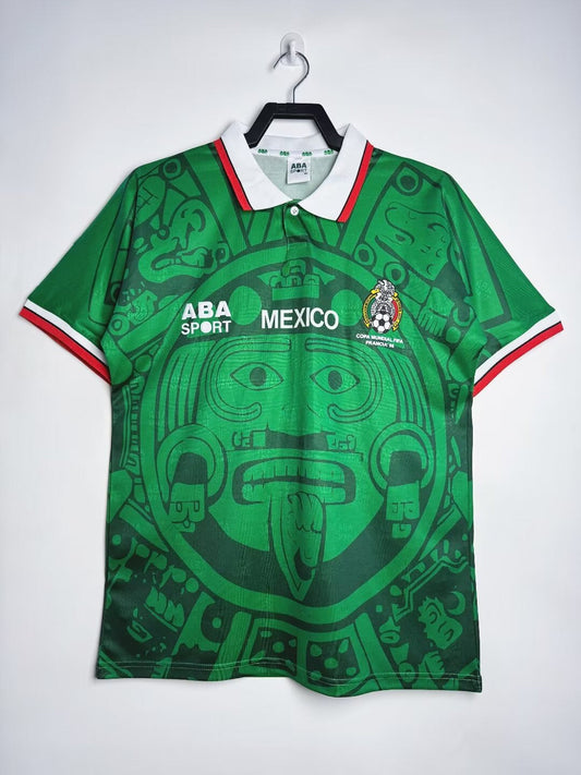 1998 Mexico Home Retro Jersey - ABA Sport - FIFA World Cup France 98 - Aztec Pattern