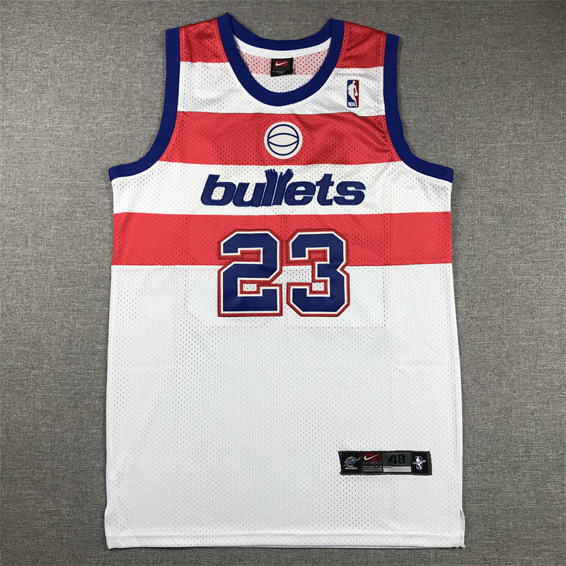 Michael Jordan #23 Washington Bullets White Hardwood Classics Throwback Swingman Jersey
